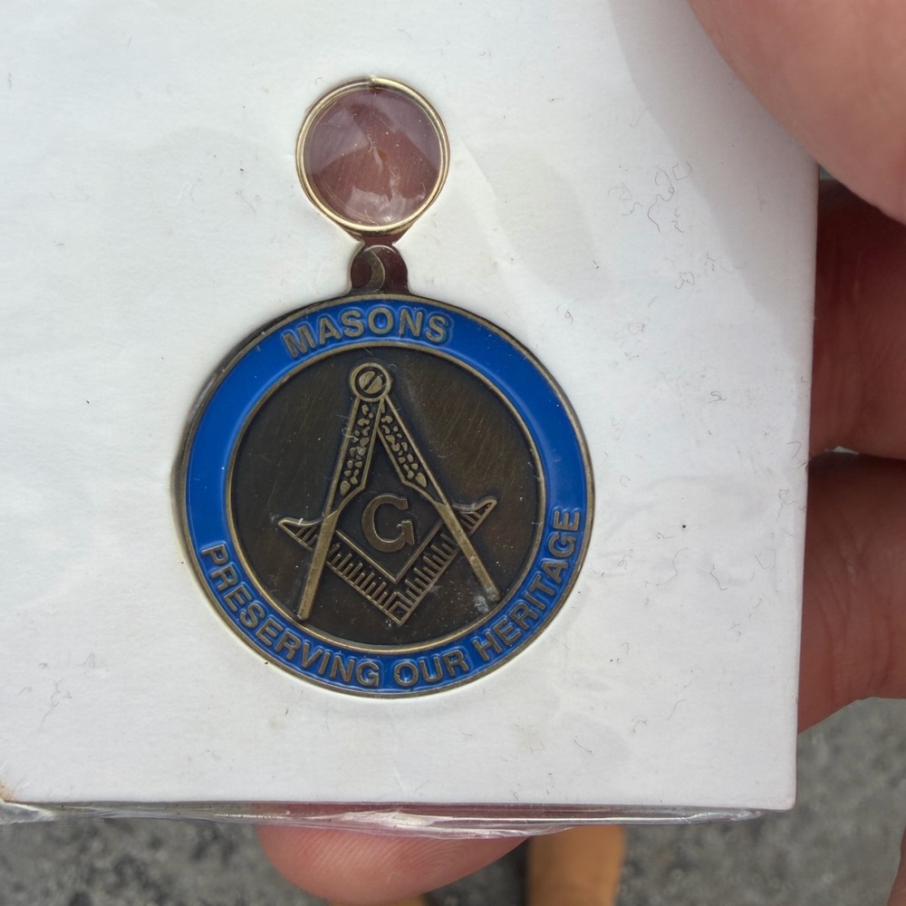 Masonic Medal with Blue and Gold Accents